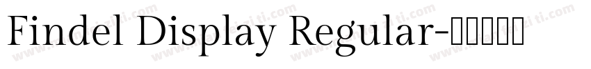Findel Display Regular字体转换